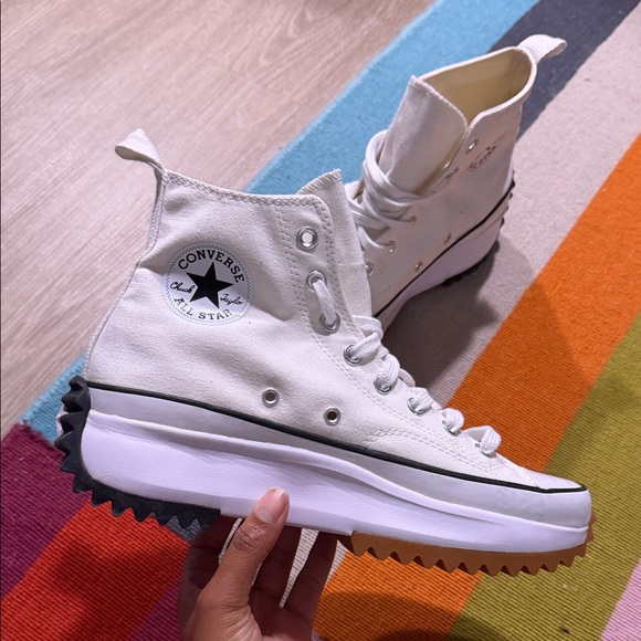 New Converse Run Star Hike Hi Shoes Sneakers - White women’s 10.5 men’s 9 - Picture 5 of 7
